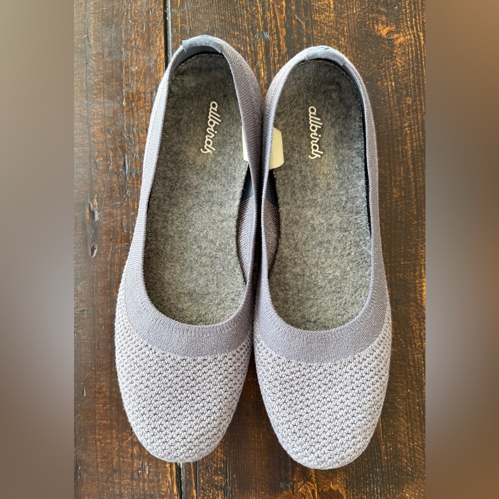 Allbirds Tree Breezers Slip On Knit Ballet Flats Size 9 grey